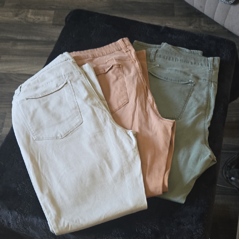 Rue21 Cream and Tan Skinny Jeans Modern Casual Style